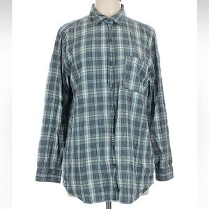 The North Face Women’s Plaid Shirt - Teal and Gray